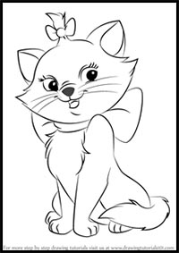 How to Draw Marie from The Aristocats