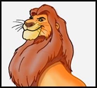How to Draw Mufasa from Lion King