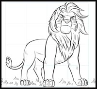 How to Draw Simba from Lion King