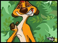 How to Draw Timon from Lion King