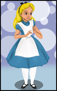 How to Draw Disney's Alice in Wonderland Cartoon Characters : Drawing  Tutorials & Drawing & How to Draw Disney's Alice in Wonderland  Illustrations Drawing Lessons Step by Step Techniques for Cartoons &