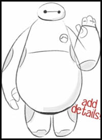 Learn How to Draw Baymax from Big Hero 6