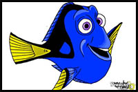 How to Draw Dory from Finding Dory