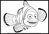 How to Draw Marlin from Finding Nemo