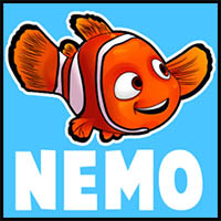 How to Draw Nemo from Disney’s Finding Nemo with Easy Step by Step Drawing Tutorial