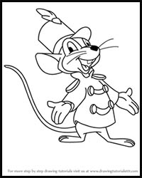 How to Draw Timothy Q. Mouse from Dumbo