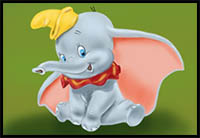 How to Draw Dumbo Elephant from Dumbo