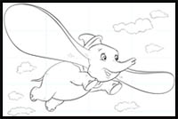 How to Draw Disney's Dumbo Cartoon Characters : Drawing Tutorials & Drawing  & How to Draw Disney's Dumbo Illustrations Drawing Lessons Step by Step  Techniques for Cartoons & Illustrations