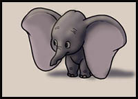 How to Draw Dumbo the Elephant