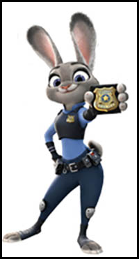 How to Draw Judy Hopps from Zootopia : Easy Step by Step Drawing Tutorial