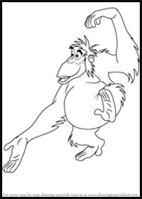 How to Draw King Louie from the Jungle Book