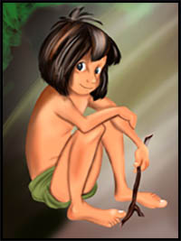 Mowgli Boy In Jungles With Different Plants Watercolor Paintings Stock  Illustration - Download Image Now - iStock