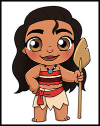 How To Draw Disney S Moana Cartoon Characters Drawing Tutorials Drawing How To Draw Disney S Moana Illustrations Drawing Lessons Step By Step Techniques For Cartoons Illustrations