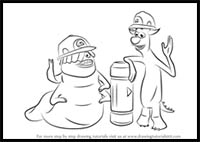 How to Draw Smitty and Needleman from Monsters Inc.