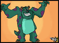 How to Draw Sulley, James P. Sulley from Monsters Inc.
