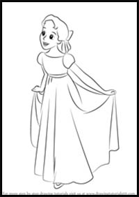 How to Draw Wendy Darling from Peter Pan