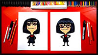 How To Draw Edna Mode From Disney Incredibles 2