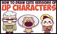 How to Draw Up Characters (Cute Chibi Kawaii) in Easy Steps for Kids