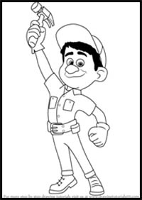 How to Draw Fix-It Felix Jr from Wreck-It Ralph