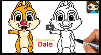How to Draw Dale Chipmunk | Chip and Dale