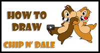 How to Draw Chip n' Dale | Disney Drawings