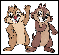 How to Draw Chip and Dale