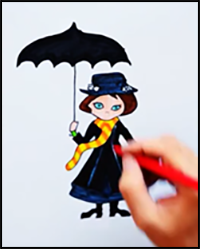 How to Draw Mary Poppins
