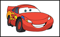 How to Draw Lightning McQueen | Cars 3