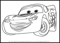 How to Draw Lightning McQueen from Cars
