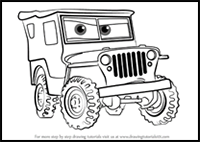 How to Draw Sarge from Cars 3