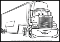 How to Draw Mack from Cars 3