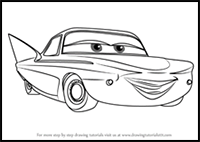 How to Draw Flo from Cars 3