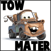 How to Draw Tow Mater from Disney Cars Movie