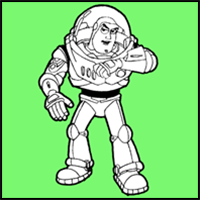 How to Draw Buzz Lightyear from Toy Story 1,2, and 3 with Easy Steps for Kids