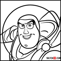 How to Draw Buzz Lightyear's Face | Toy Story