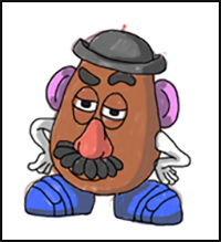 How to Draw Mr. Potato Head from Toy Story