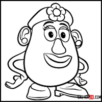 How to Draw Mrs. Potato Head | Toy Story