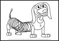 How to Draw Slinky Dog from Toy Story