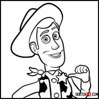 How to Draw Woody's Face | Toy Story