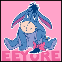 How to draw Eeyore from Winnie the Pooh with easy step by step drawing tutorial