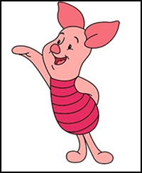 Learn how to draw Piglet from Winnie the Pooh