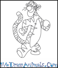 How to Draw  Tigger From Winnie The Pooh in 8 Easy Steps
