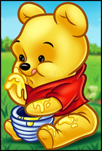 How to Draw Chibi Winnie the Pooh, Pooh Bear
