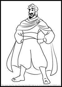 How to Draw Cassim from Aladdin