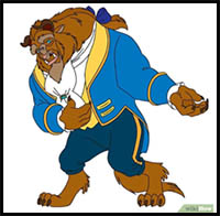 How to Draw the Beast from Beauty and the Beast