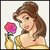 How to Draw Belle from Beauty and the Beast