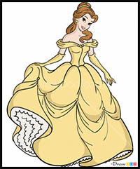 How to Draw Beauty and the Beast Cartoon Characters : Drawing Tutorials &  Drawing & How to Draw Beauty and the Beast Illustrations Drawing Lessons  Step by Step Techniques for Cartoons &