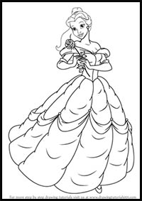 How to Draw Belle from Beauty and the Beast