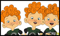 How to Draw Harris, Hubert And Hamish from Brave