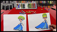 How to Draw Cinderella (for Young Artists)